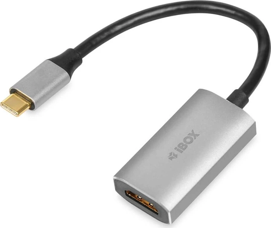 Adapter USB-C na HDMI 4K (3840x2160) 60Hz, iBOX IACF4K, srebrn