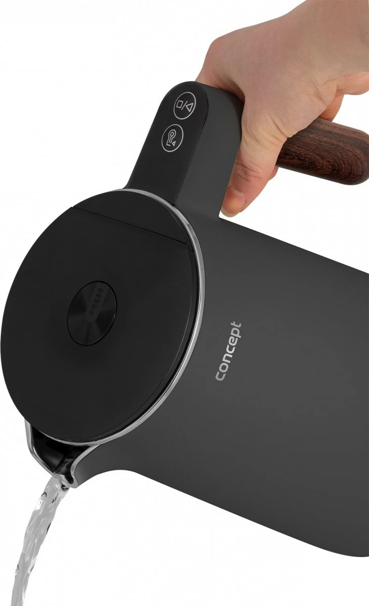 Električni ibrik, Concept RK3305 Norwood, 1,5 L, temno siva