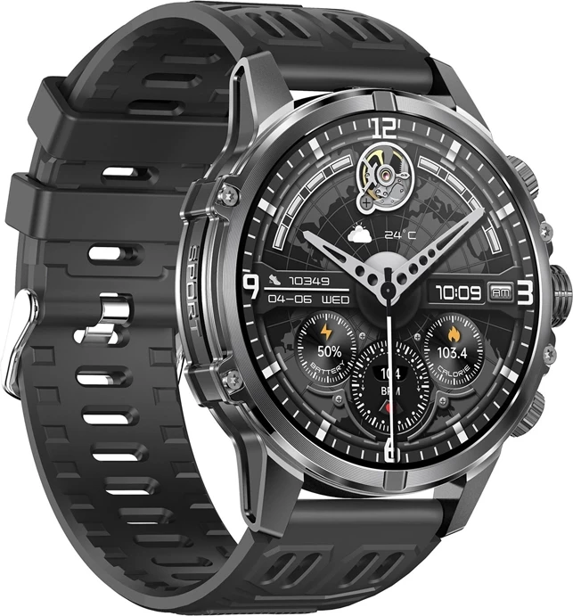 Pametna ura Blitzwolf BW-AT6 Plus, 1,75" AMOLED, črna