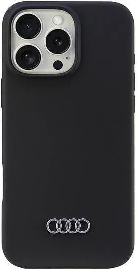 Silikonski ovitek za iPhone 16 Pro Max 6,9\", Audi, črn
