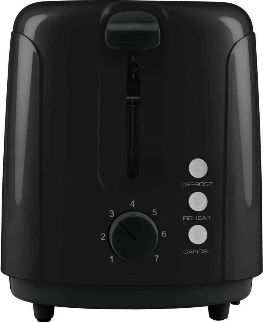 Toster, 2 reže, 7 stopenj pečenja, plastika, črn - Amica TD101