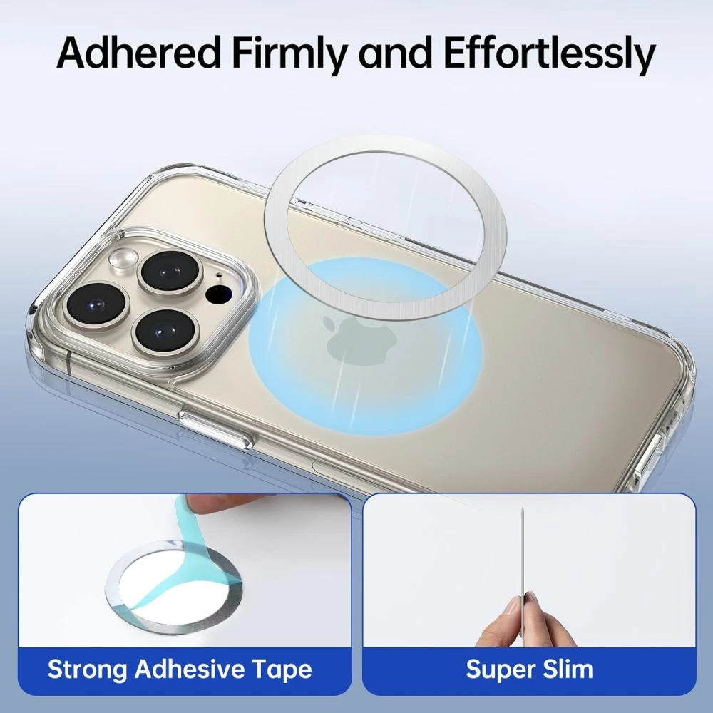 Magnetni obroč 2-v-1 z MagSafe, Tech‑Protect MMP-110, srebrno-črn, set 2 kosa