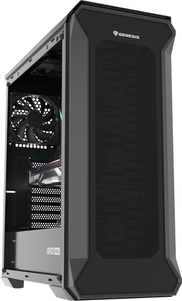 Midi tower ohišje GENESIS Irid 505F, črno