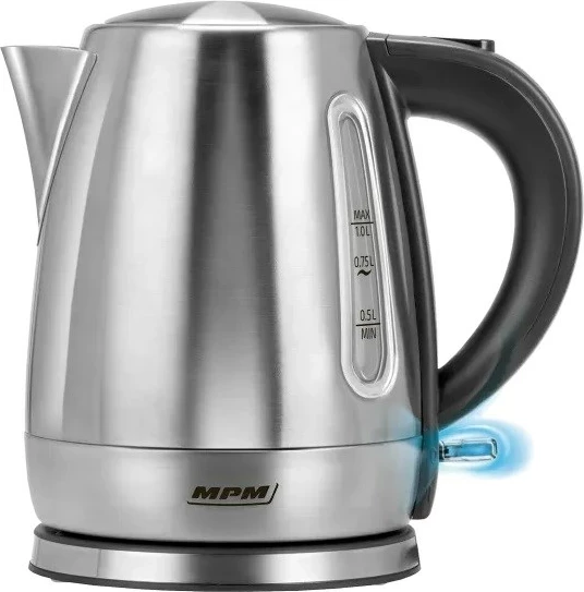 Električni džezva za kuhanje vode 1 L 1630 W, MPM MCZ-118, inox