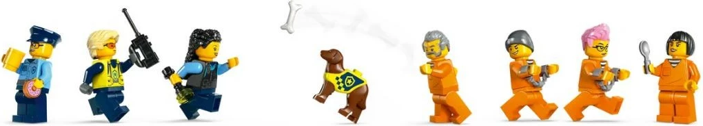 Gradbeni set LEGO City Prison Island 60419, 980 kosov, plastika