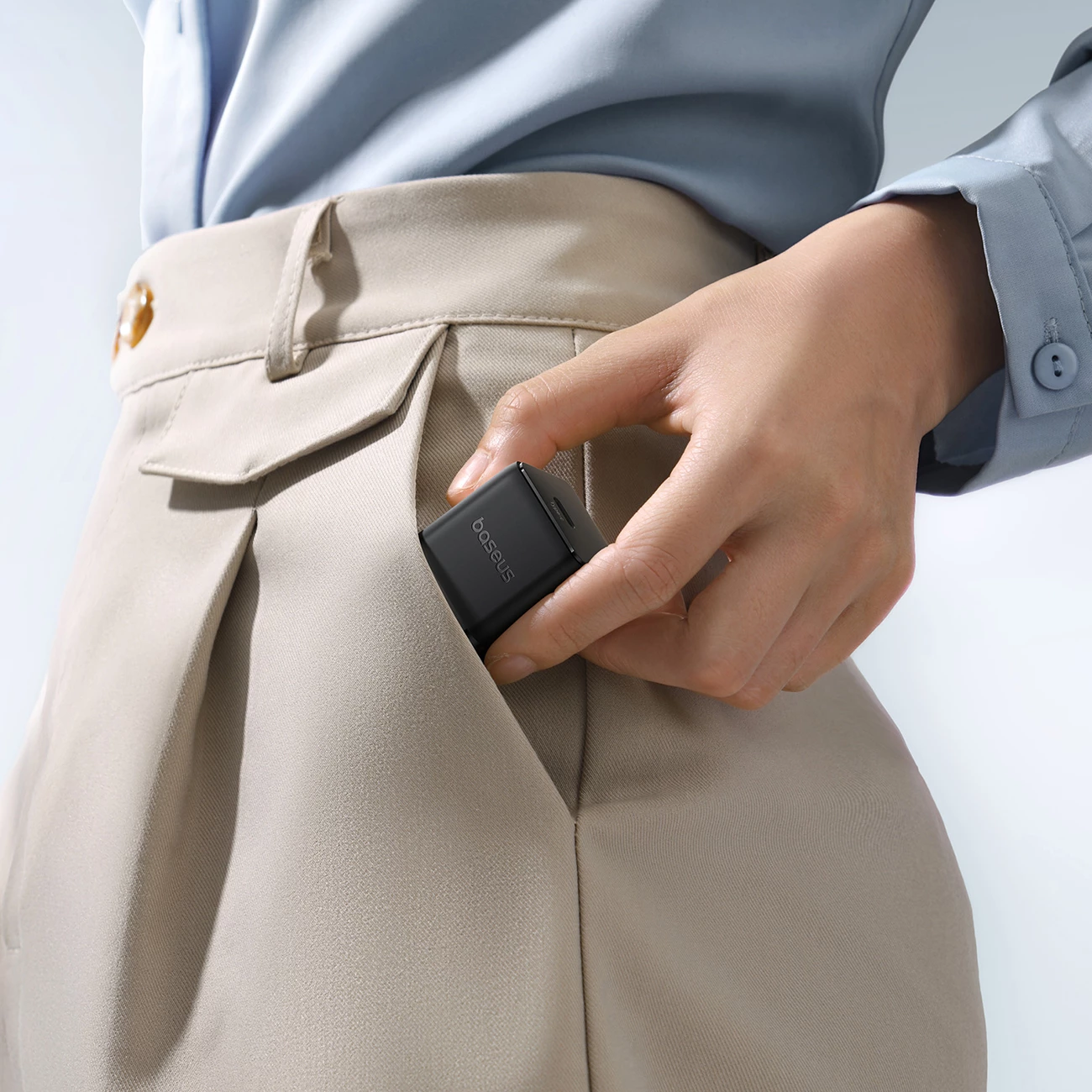 Hitro polnjenje 30W, Baseus Palm USB-C, bel