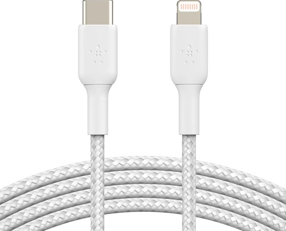 Nalaganje in prenos podatkov Belkin CAA004BT1MWH, 1 m, Lightning - USB C, bel