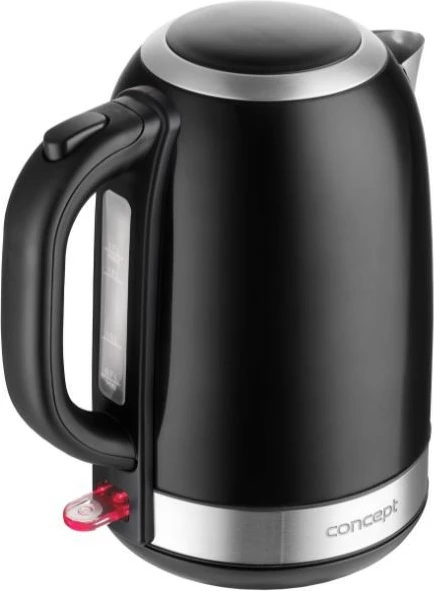 Električni čajnik Concept RK3245, 1,7 L, inox, črn