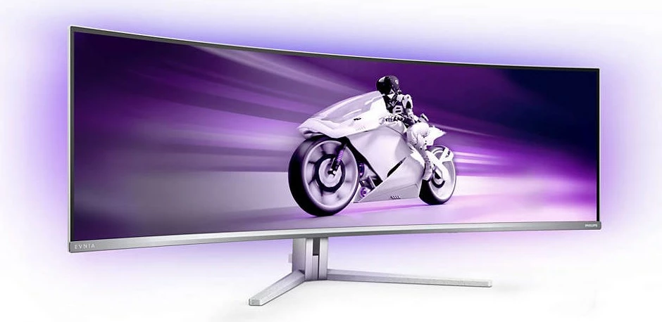 Ultraširok QD-OLED zaslon 49 inč, 5120x1440, 32:9, Ambilight, USB-C - Philips 49M2C8900, bel
