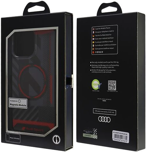 Sport ovitek za telefon MagSafe za iPhone 16 Pro Max 6,9", črn — Audi IML