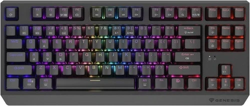 Mehanska brezžična tipkovnica TKL Genesis Thor 230, RGB, Outemu Red, črna