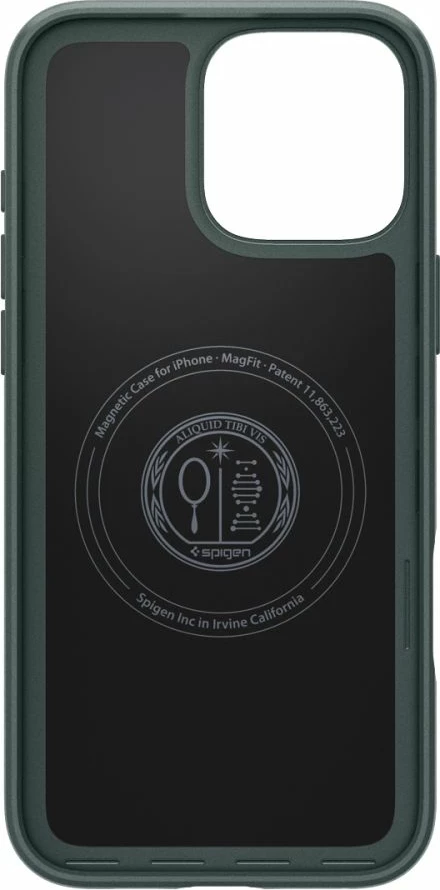 Ovitek za telefon Thin Fit Mag za iPhone 16 Pro Max, Spigen, MagSafe, 1,55 mm, zelen