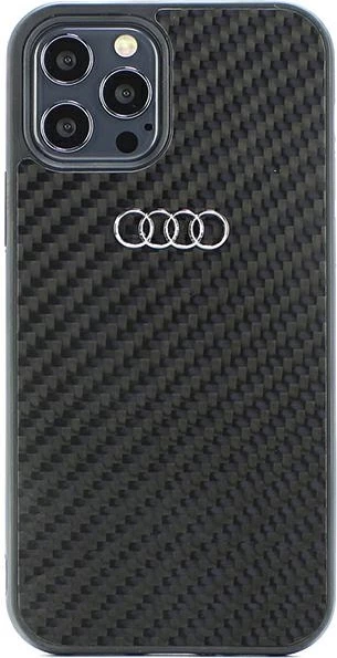 Ovitek za telefon iz karbonskih vlaken za iPhone 12/12 Pro 6,1", Audi, črn