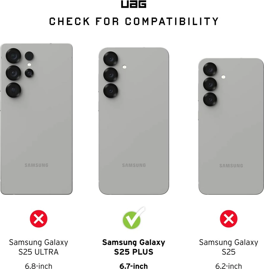 Zaščitni ovitek Urban Armor Gear Civilian za Samsung, 6,7", črn