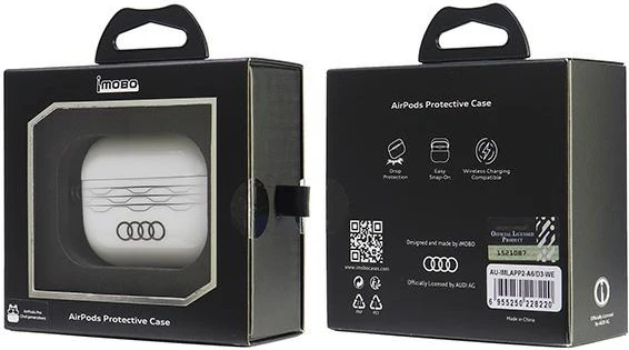 Ovitek IML Geometric Pattern za AirPods Pro 2, Audi, bel