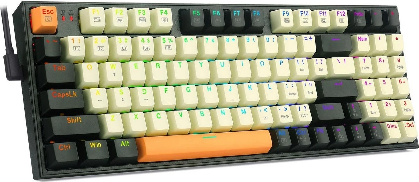 Mehanska tipkovnica, Redragon K636CLO-RGB, RGB, črna