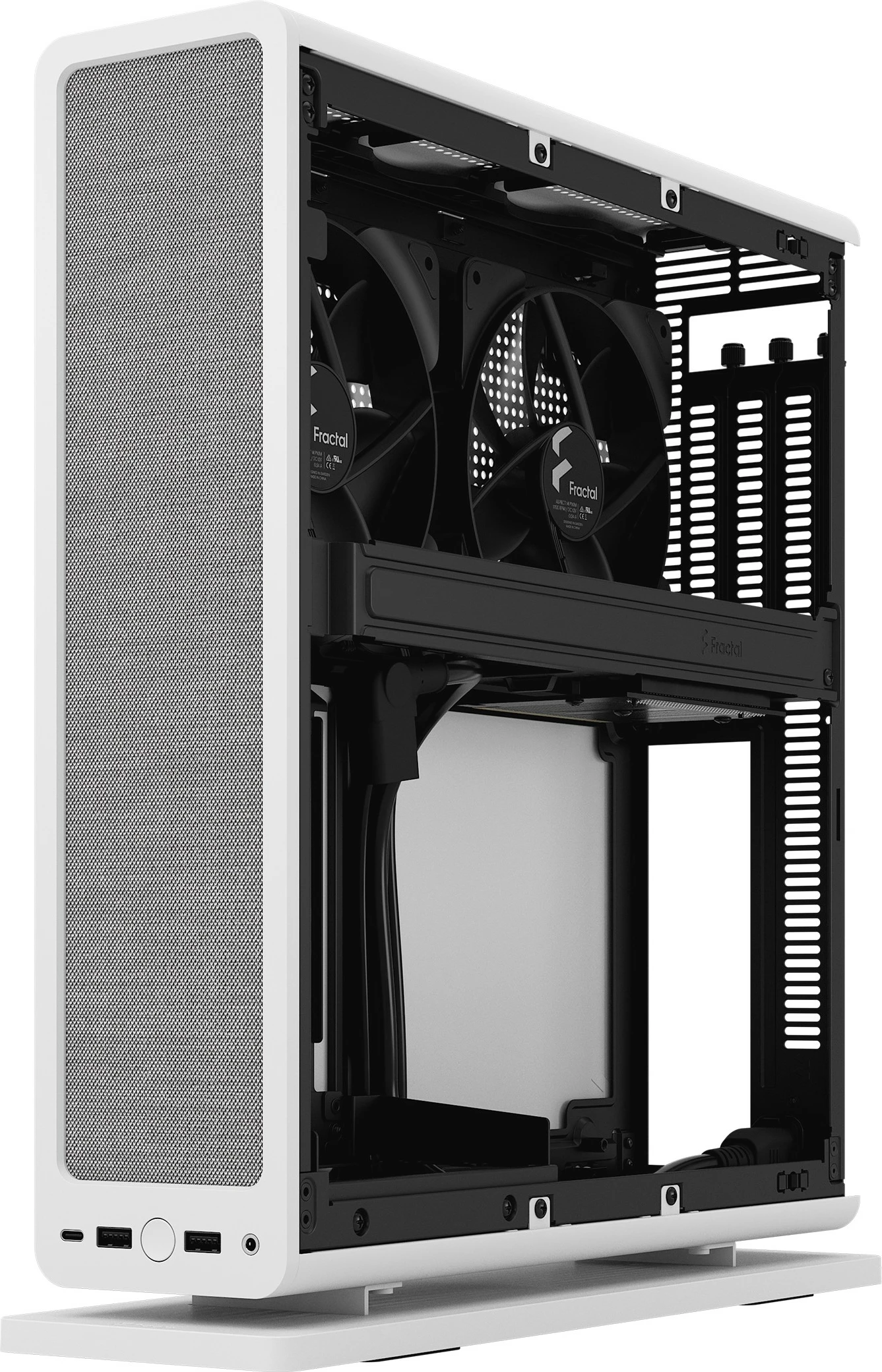 Kompaktna ohišje Fractal Design Ridge, Mini-ITX, SFF, belo