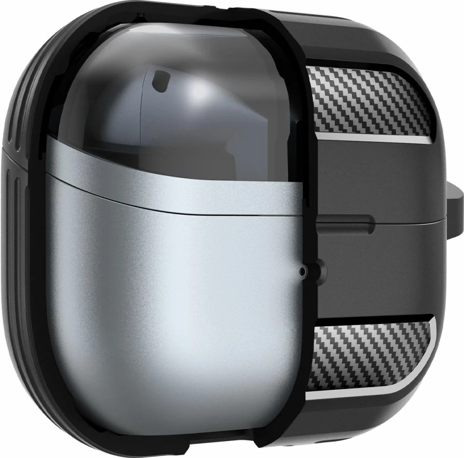 Tanka in zaščitna prevleka Spigen Rugged Armor za Samsung Galaxy Buds 3 / 3 Pro, črna