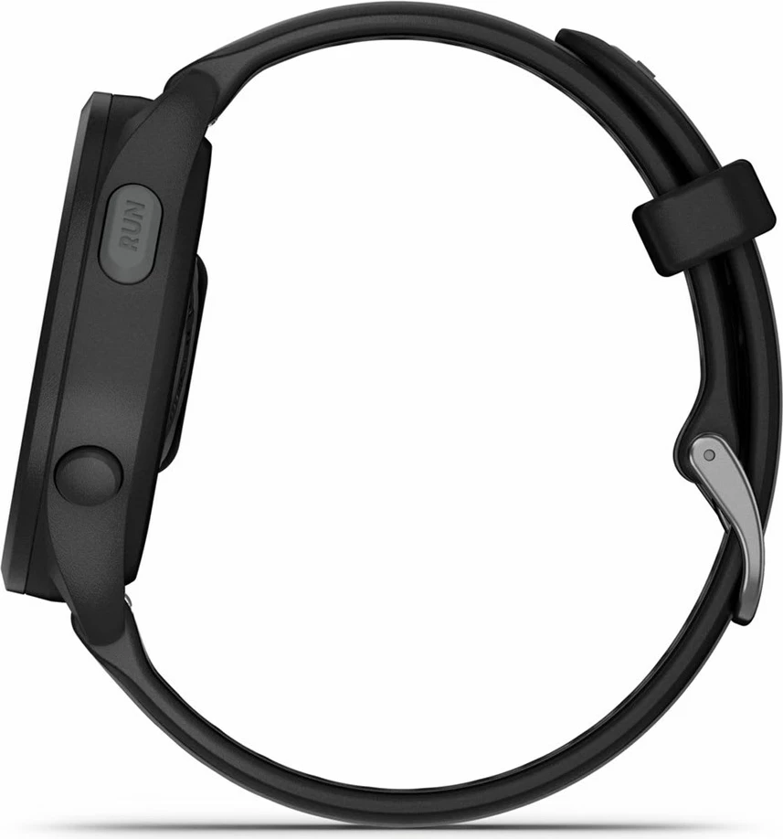 Pametna ura z glasbo, Garmin Forerunner 165 Music, 43 mm, AMOLED, GPS, črna/srebrn pašček