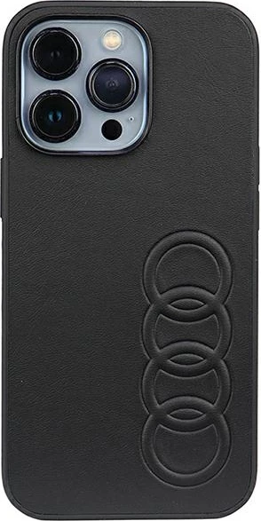 Ovitek za telefon za iPhone 13 Pro / 13, 6,1", Audi, umetno usnje, črn