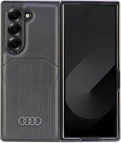 Ovitek iz sintetičnega usnja MagSafe za Samsung Galaxy Z Fold 6, črn — Audi