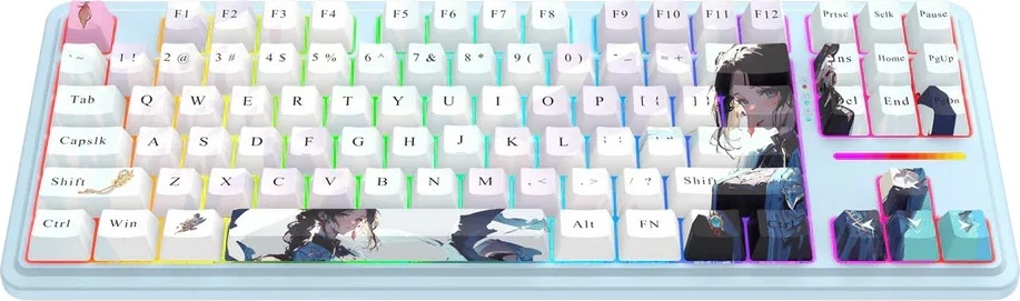 Mehanska tipkovnica 80% (TKL), RGB, brezžična/žična, modra Redragon Antonium PRO K728AK-RGB-PRO