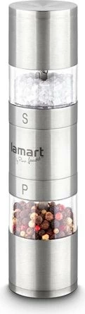 Ročni mlinček za začimbe Lamart LT7013, inox, prozoren