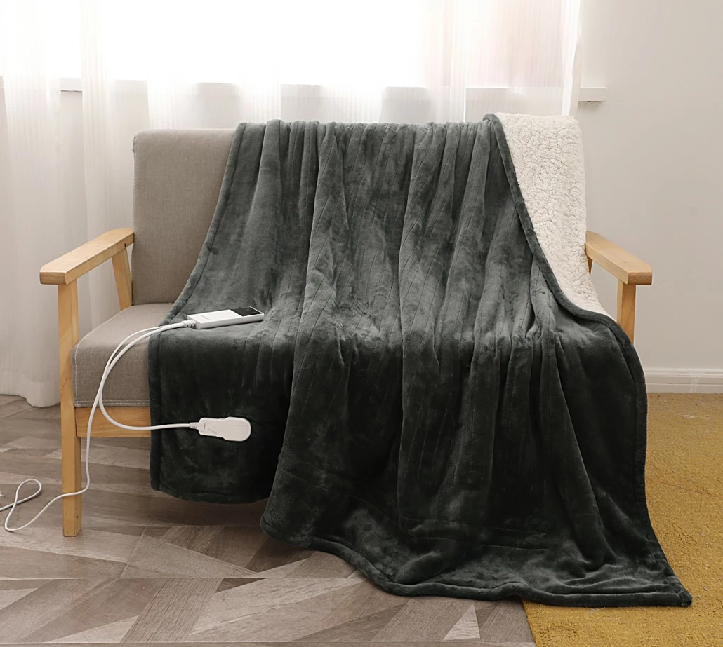 Električna odeja PRIME3 SHT21, 180 x 130 cm, 10 stopenj, časovnik, črno/bele barve