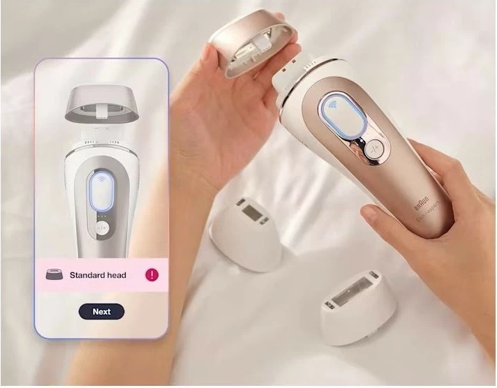 Depilator IPL Braun Skin i-Expert Smart PL7147, 10 stopenj intenzivnosti, rožnat