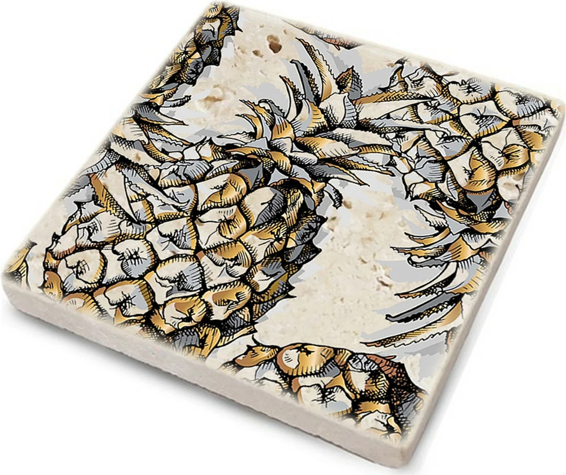 Podstavki za kozarce iz naravnega kamna, 4 kosi, Hermia, TBA575441668