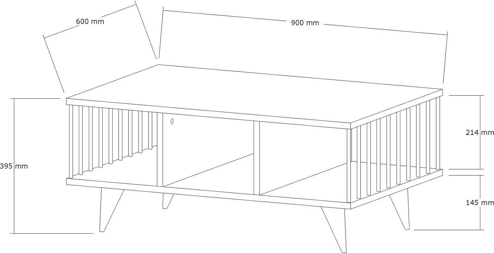 Kavna mizica Hanah Home, Bert, barva Sapphire
