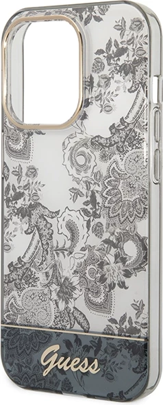 Ovitek Porcelain Collection Guess za iPhone 14 Pro Max 6,7", siv