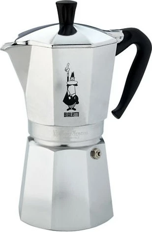 Moka aparat za kavo Moka Express Bialetti, 18 skodelic, alumin, srebrno/črn