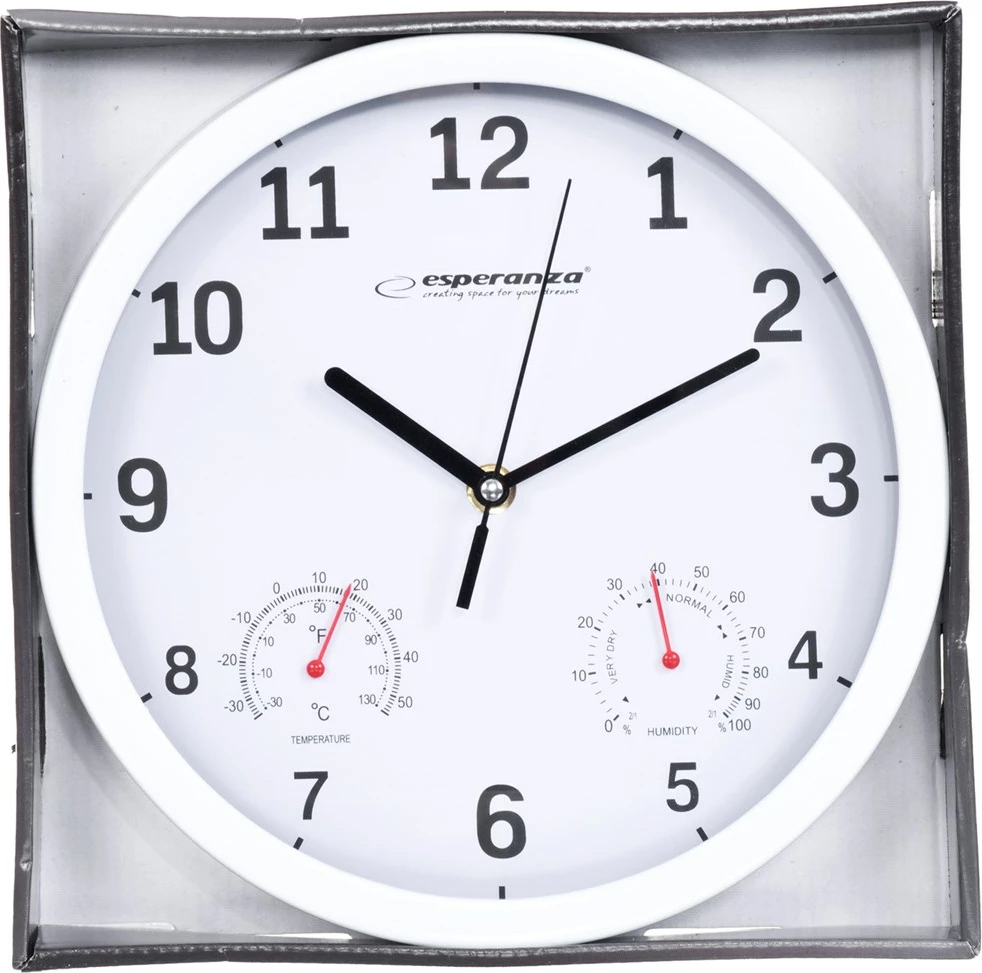 Stenska ura, mehanična, bela Esperanza EHC016W