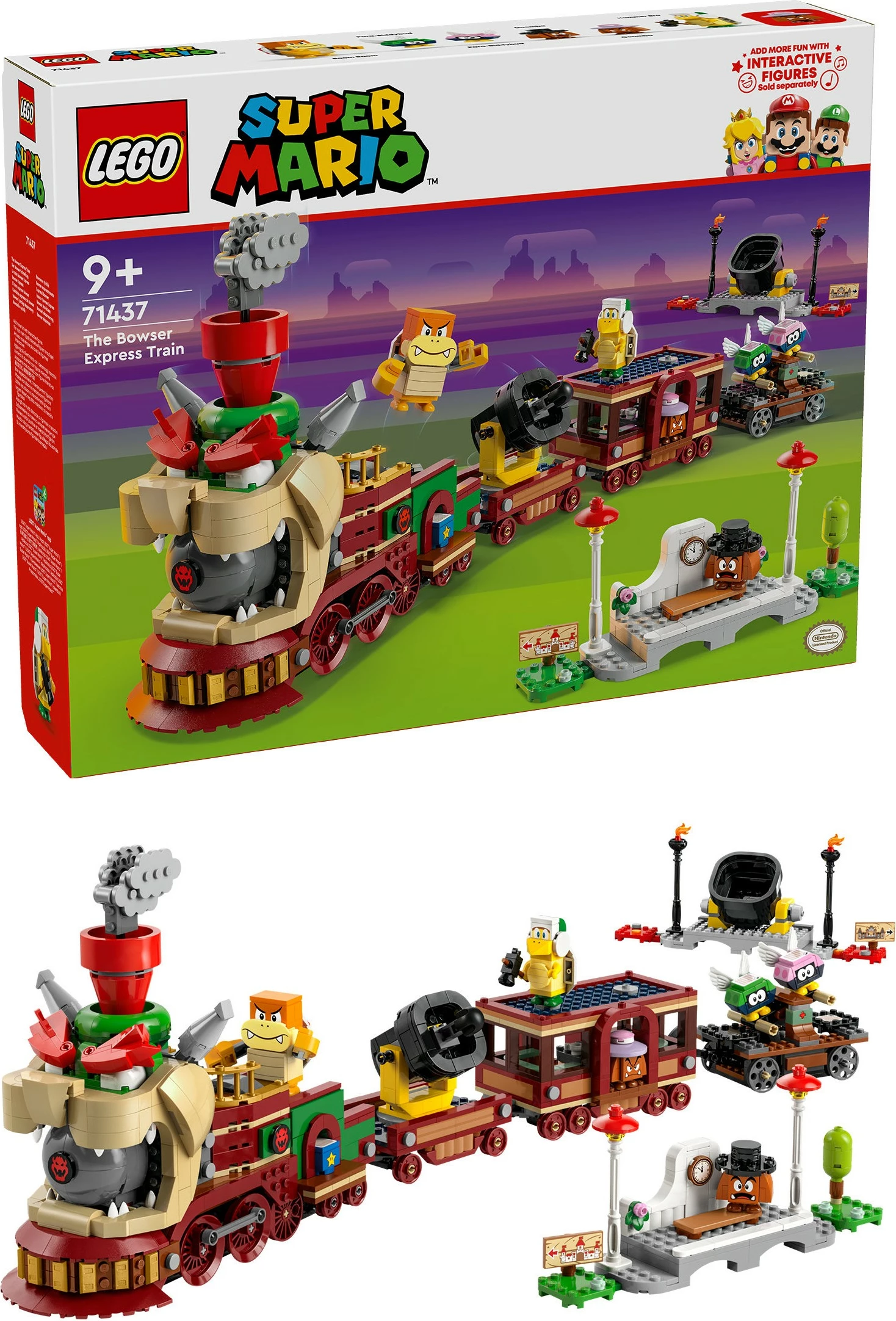 Set gradnje Super Mario Bowser Express Train LEGO 71437, večbarven