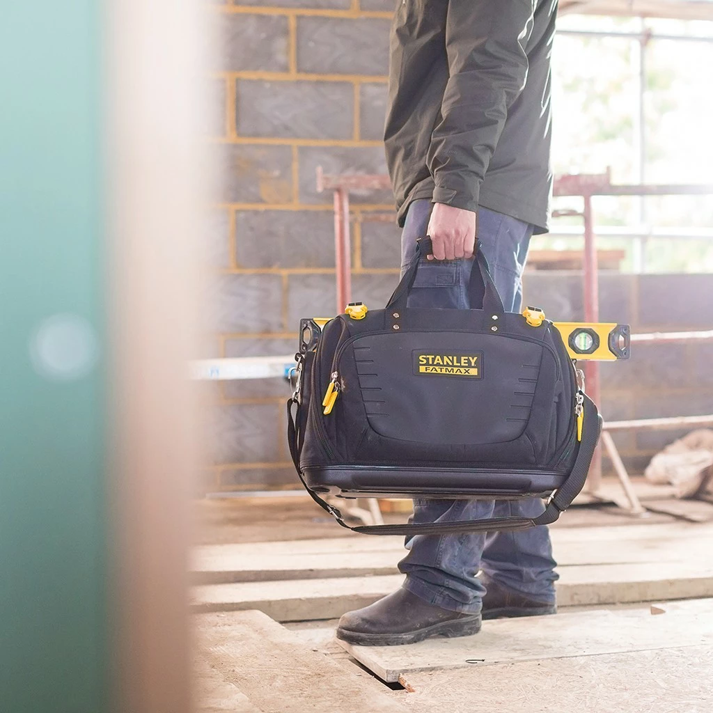 Delovna torba FATMAX Quick Access Open, Stanley, najlon/plastika, 485x285x340 mm, črno/rumena
