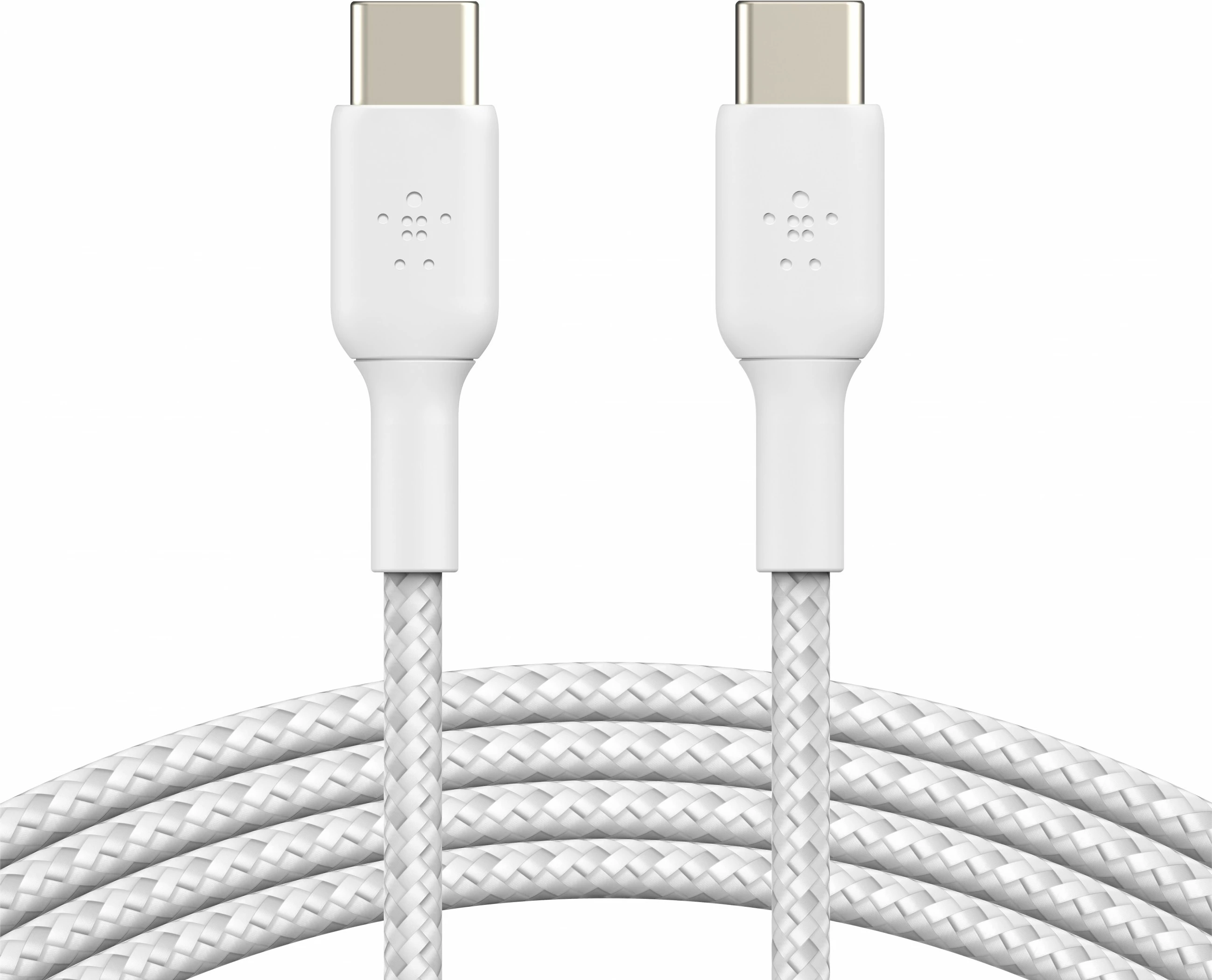 USB-C kabel Belkin CAB004BT1MWH2PK, 1 m, bel (paket 2)