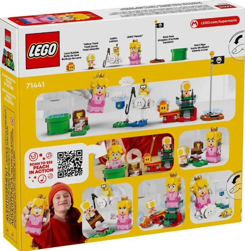 Set z interaktivno figurico Peach, LEGO Super Mario 71441, 208 kosov
