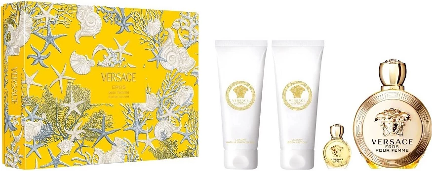 Set Eau de Parfum za ženske Versace Eros Pour Femme, 100 ml