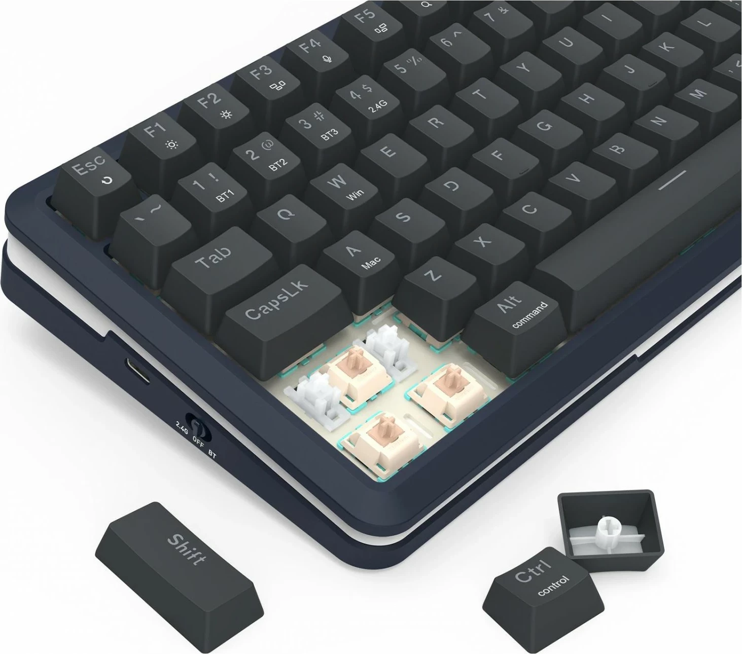 Mehanska tipkovnica z RGB osvetlitvijo, Redragon Flekact K708-RGB-PRO, črna