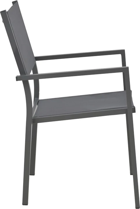 Jedilni set za teraso Appa-Moly, alumin in vezana plošča, antracit, 5-delni, Φ120x74 cm