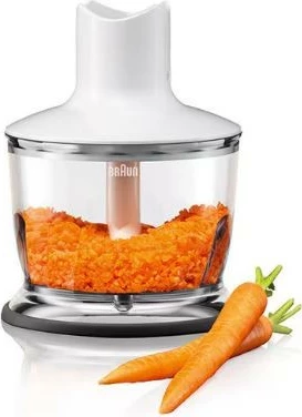 Ročni blender, Braun MultiQuick 3 MQ 3035 Sauce, 700 W, 2 hitrosti, bel/moder, komplet z dodatki