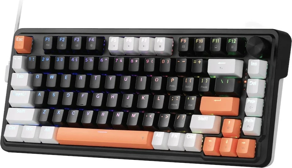 Mehanična tipkovnica 75%, RGB, s kablom, črna Redragon LANDSHAKER K714WBO-RGB