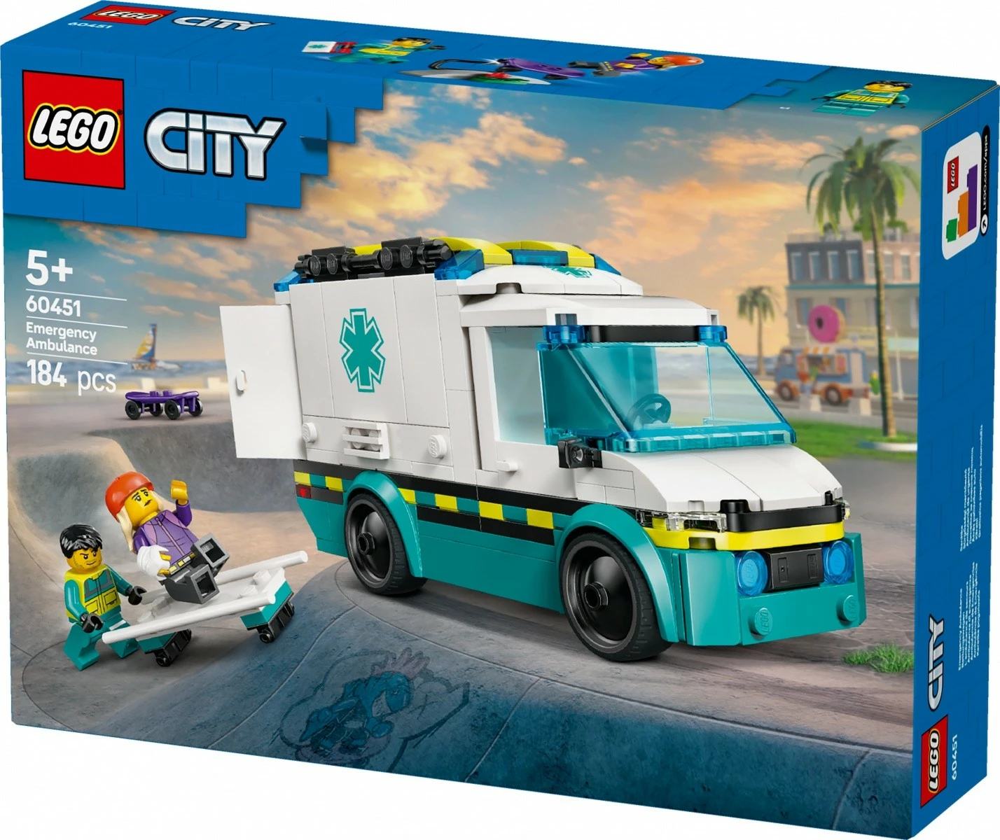 Igralni set Ambulanca, LEGO City 60451, 184 kosov, plastika