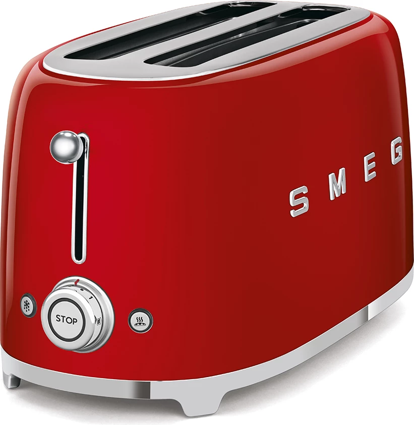Retro toaster Smeg 50's Style, 2x4, 1500 W, rdeč