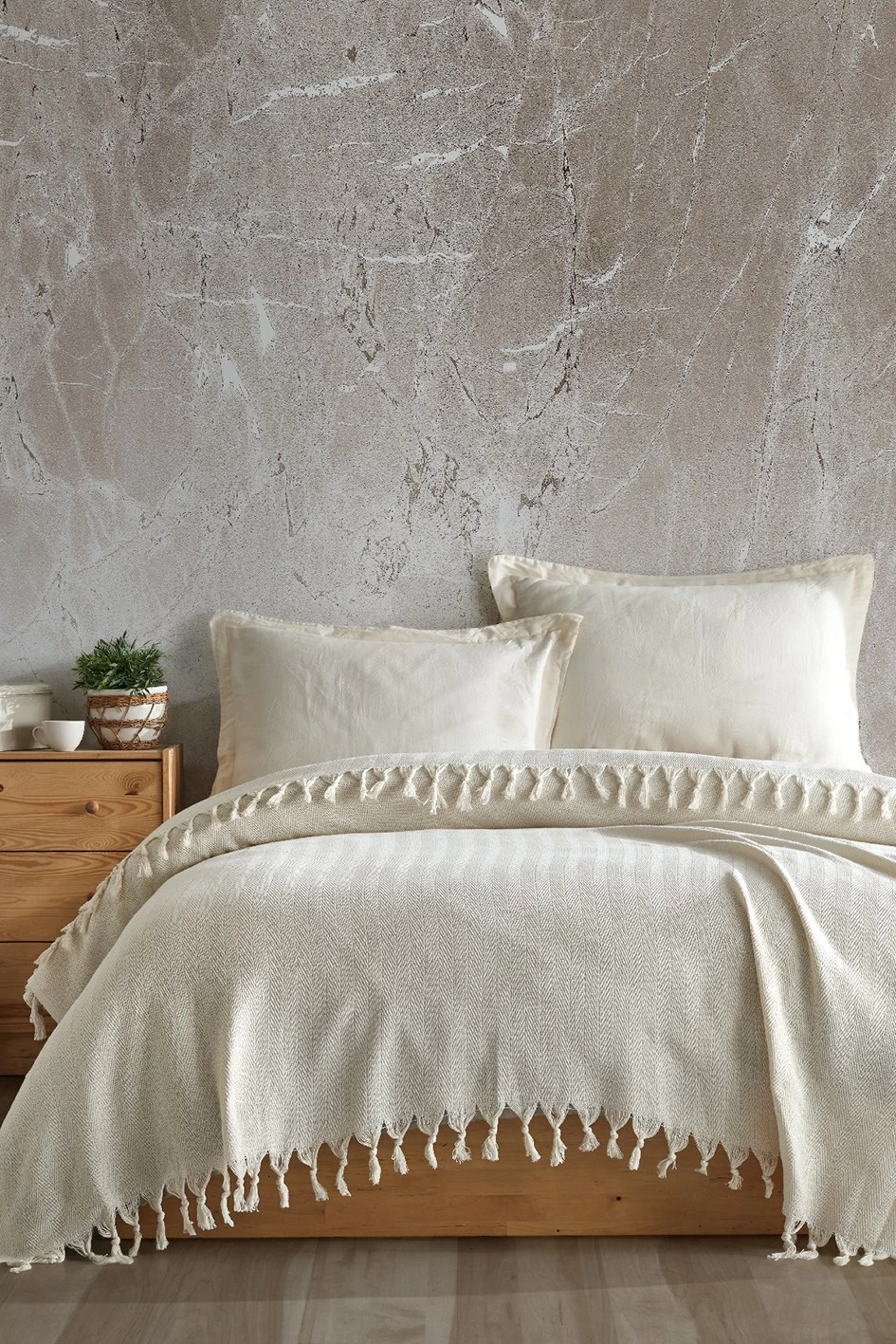 Odeja Double Pique, Berlino, ecru, 200 x 220 cm