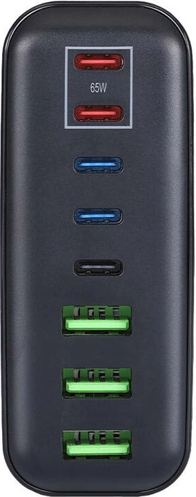 Stenski polnilec BlitzWolf BW-S26, 250 W, 8 USB-A/USB-C vrat, črn