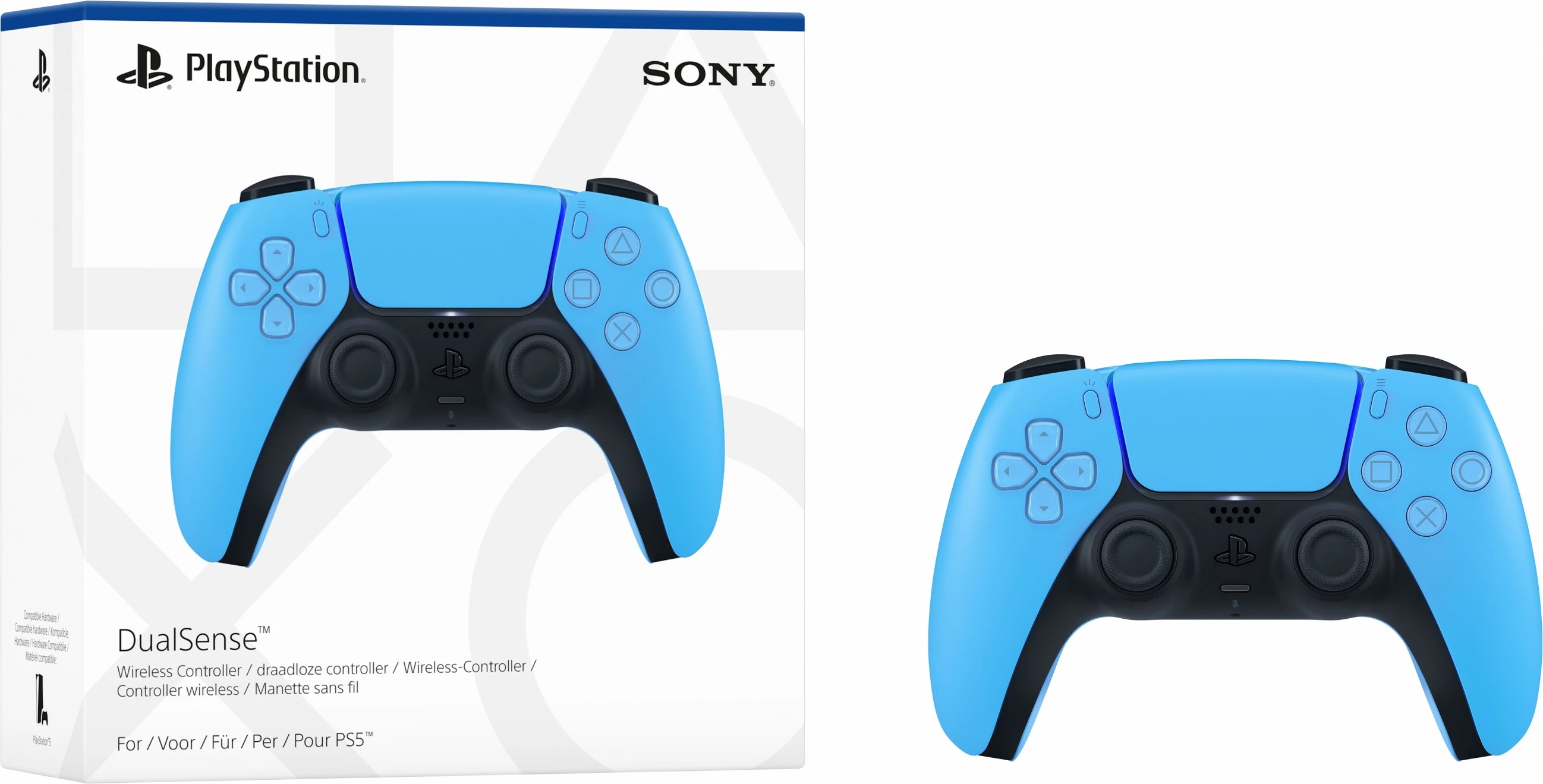 Brezžični igralni plošček DualSense, SONY PS5, Starlight Blue