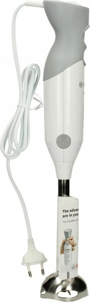 Rokni mešalnik, 600 W, siv/bel Bosch MSM 66110, s merilno posodo