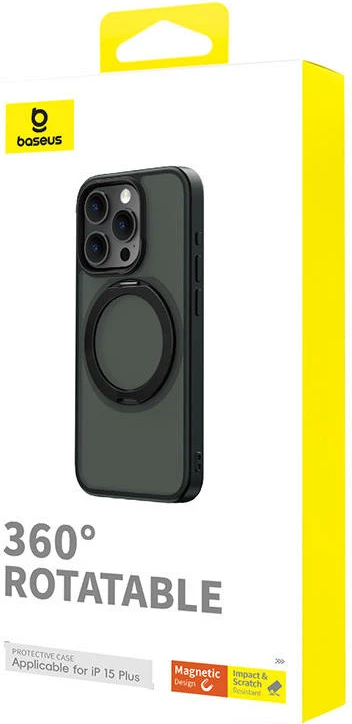 Magnetni ovitek za pametni telefon Baseus CyberLoop za iPhone 15 Plus, črn